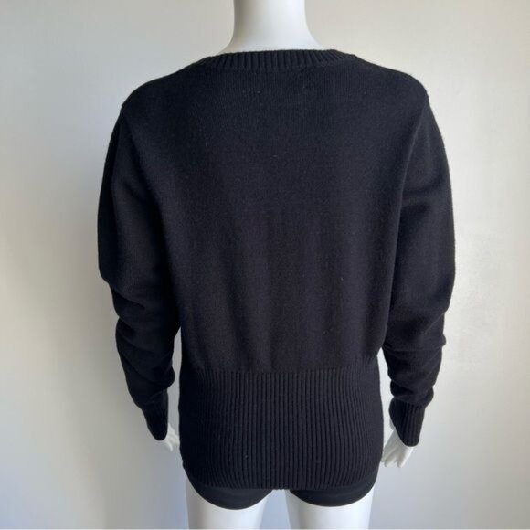Line & Dot Lea Grommet Lace Up Sweater in Black - M - Picture 4 of 6